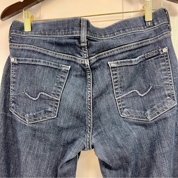 7 FOR ALL MANKIND Gwenevere cropped Dark Washed Jeans women’s size 30 - Picture 9 of 10